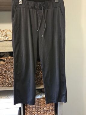 TWO PAIR OF Black & Lavender Women's Drawstring Track Pants
